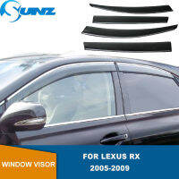 หน้าต่าง Visor สำหรับ Lexus RX RX350 RX330 RX400H 2005 2006 2007 2008 2009 Sun Rain Wind Deflector กันสาด Shield Guard รถ Stylings