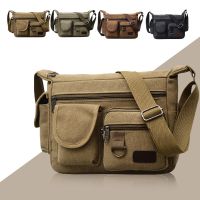 【jw】✓◙☄  Canvas Shoulder for Young Colors Messenger Fabric Crossbody 2020 Multiple Pockets