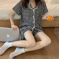 silk pajamas lady short-sleeved summer paragraphs thin can outside advanced sense of pure female leisure suits