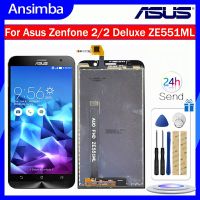 Ansimba หน้าจอจอ LCD แบบดั้งเดิมสำหรับ Asus Zenfone 2/2,ZE551ML ดีลักซ์หน้าจอสัมผัสดิจิไทเซอร์แทนการประกอบสำหรับ Asus Zenfone 2 2 ZE551ML แสดงผล ZE551ML ดีลักซ์