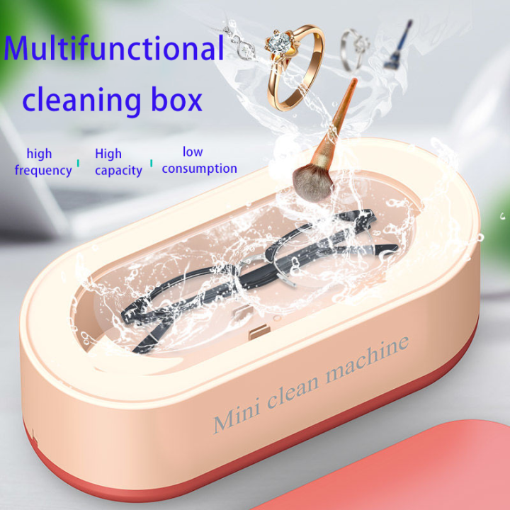 Ultrasonic Cleaner Washer USB Rechargeable Portable Home Jewelry Necklace  Glasses Watch Cleaner Box Automatic Washing Machine