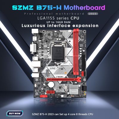 SZMZ B75H เมนบอร์ดเดสก์ท็อป Lga 1155รองรับ M.2 NVME USB3.0และ SATA3 B75 Placa Mae 1155 Xeon Combo