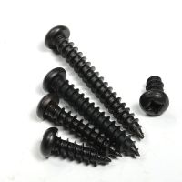 20/100pcs M1.4 M1.7 M2 M2.2 M2.5 M3 Mini Small Black 304 Stainless Steel Cross Phillips Pan Round Head Self Tapping Wood Screw