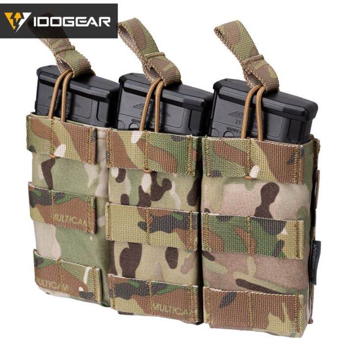 IDOGEAR Tactical 5.56 .223 Magazine Pouch MOLLE Modular Triple Open Top