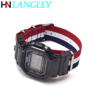 LANGLEYสายนาฬิกาข้อมือไนล่อนNATOเปลี่ยนสำหรับCasio G-Shock GA-110/100/120/150/200/400 GD-100/110/120 DW-5600 GW-6900นาฬิกาAccessoriesBraceletสายรัดวง