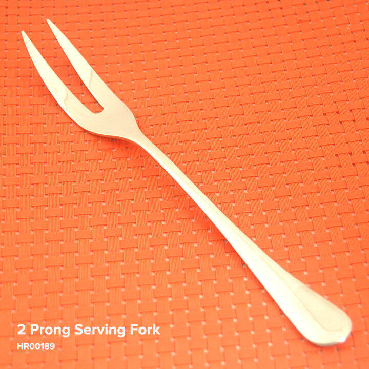 Rond 2 Prong Fork Fish/ Meat Server Stainless Steel Material with Hole