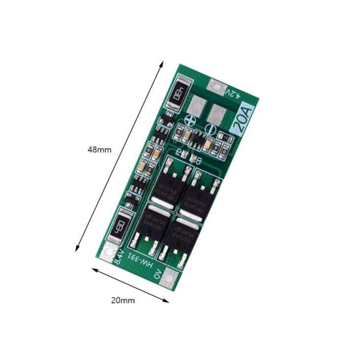 hw-391-2s-20a-7-4v-8-4v-แบตเตอรี่ลิเธียมไอออนแผ่นป้องกันโมดูลบอร์ดสมดุล