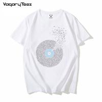 This Record Listen Million People Men Fashion Sound Print Short Sleeve Popular Sound Design Tops Novelty Unisex Streetwear