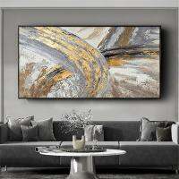 ภาพวาดสีน้ำมันนามธรรมบนผืนผ้าใบโปสเตอร์-Modern Wall Art Living Room Decor Picture Of The City View