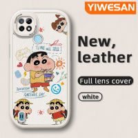 YIWESAN เคสสำหรับ Realme C21 C21Y C25Y ลายการ์ตูนน่ารักลายดินสอสีดีไซน์ใหม่หนังบางเคสโทรศัพท์คลุมทั้งหมดป้องกันเลนส์กล้องซิลิโคนนิ่มเคสกันกระแทก