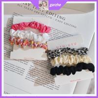 GARZHE24272 3pcs แฟชั่นสำหรับผู้หญิง ผ้าชีฟองเส้นด้าย scrunchies ที่มัดผม อีลาสติก เชือกมัดผม แถบคาดศีรษะ หางม้าหางม้า ยางรัดผม สำหรับผู้หญิง