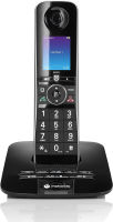 Motorola Voice D8711 Cordless Phone System w/Digital Handset + Bluetooth to Cell, Answering Machine, Call Block - Black 1 Handset