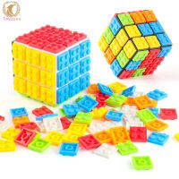 3x3 Diy Building Blocks Magic Cube Professional ความเร็วในการหมุนที่ราบรื่น Cube เด็กปริศนาการศึกษาต้น