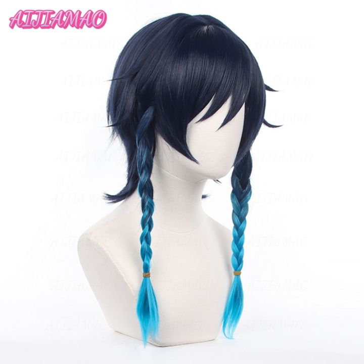 genshin-impact-venti-cosplay-wig-unisex-50cm-blue-wig-cosplay-anime-cosplay-braid-wigs-heat-resistant-synthetic-wigs-halloween