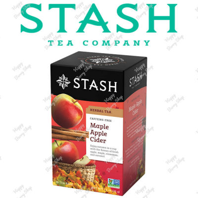 ชาสมุนไพรไม่มีคาเฟอีน STASH Maple Apple Cider Herbal Tea ชาแดงรอยบอสเมเปิ้ลแอปเปิ้ลไซเดอร์ 18 tea bags ชารสแปลกใหม่ นำเข้าจากประเทศอเมริกา พร้อมส่ง