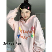 Spades Ace เสื้อฮู้ด เสื้อแขนยาวอบอุ่น หลวมและสบาย ล้ำสมัย ชิค สบาย สบายๆ WWY2391EU6 38Z230920