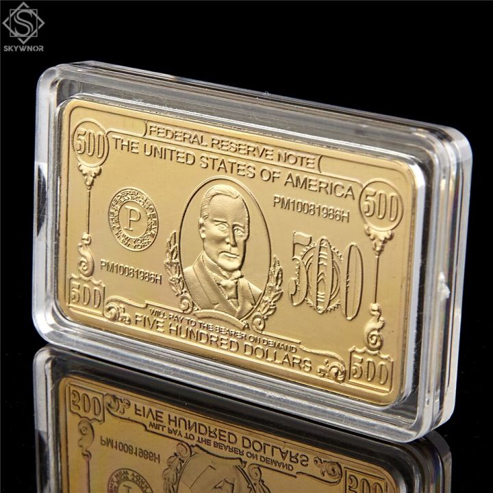 สหรัฐอเมริกาวิลเลียมแมคคินลีย์ที่เจริญรุ่งเรืองของประธานาธิบดี29th-สหรัฐ-เหรียญกษาปณ์เหรียญธนบัตร500เหรียญสหรัฐทองทองแท่งเหรียญบาร์