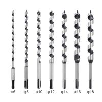 【LZ】☬▫  SDS Plus Long Wood Drill Bit Set Wall Hole Saw Perfuração Madeira Porta Abertura Carpintaria Broca DIY 6-18x230mm 7Pcs 9