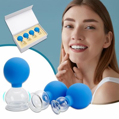 ‘；【-； Glass Silicone Cupping Cups Set  Body Vacuum Suction Massage Cups Anti Cellulite Cans  Cupping Jars Health Care Gift