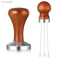 2Pieces Coffee Tamper Set 51mm Espresso Tamper Espresso Coffee Stirrer Tool Espresso Stirrer Tamper with Wood Handle