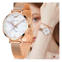 Fashion Womens Watches Top Brand Luxury Waterproof Watch Ladies Stainless Steel Ultra-Thin Casual Wristwatch Quartz Clock