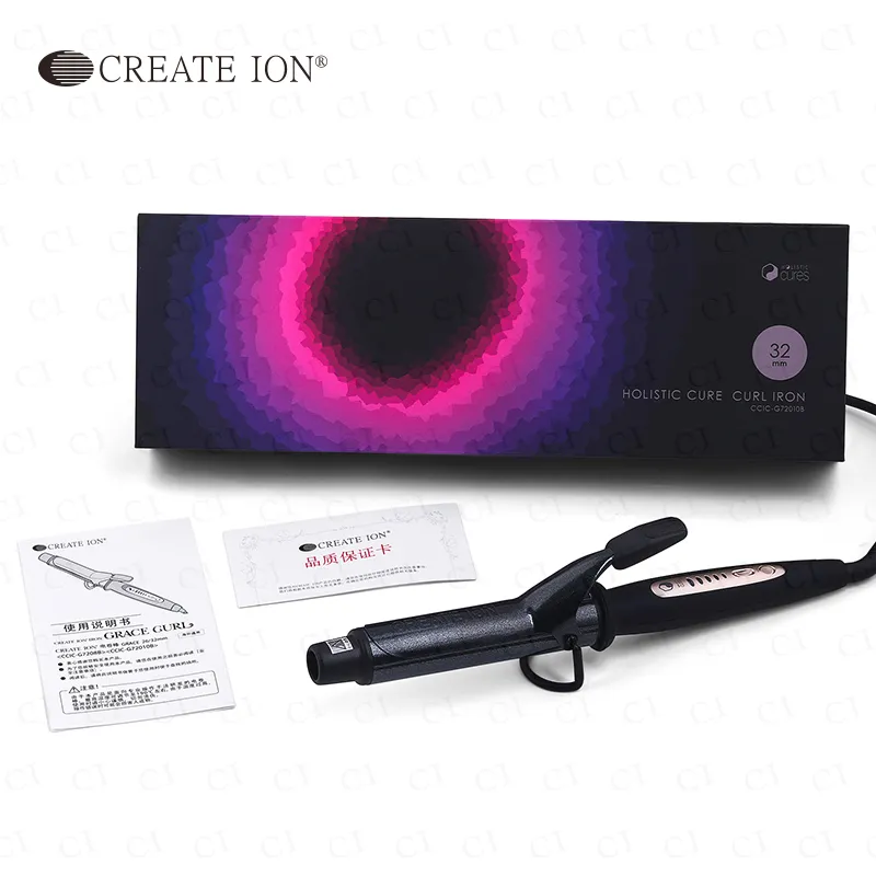 Japan Original CREATE ION HOLISTIC CURE CURL IRON 26/32mm Electric