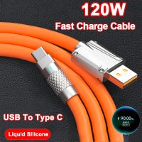 120W 6A Type C ซูเปอร์ที่ชาร์จไฟรวดเร็ว Usb สายเคเบิลสำหรับ Xiaomi 13 Huawei Honor มือถือซัมซุงโทรศัพท์พาวเวอร์แบงค์ Usb C สายชาร์จ Usb C