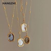 【CC】 Women  39;s Necklace Mirror Pendant Chain Collar Jewelry for