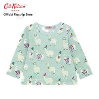 Cath Kidston Baby LS Tshirt Mini Alpacas 0-3 m เสื้อ เสื้อแขนยาว เสื้อสีเทา เสื้อแคทคิดสตัน