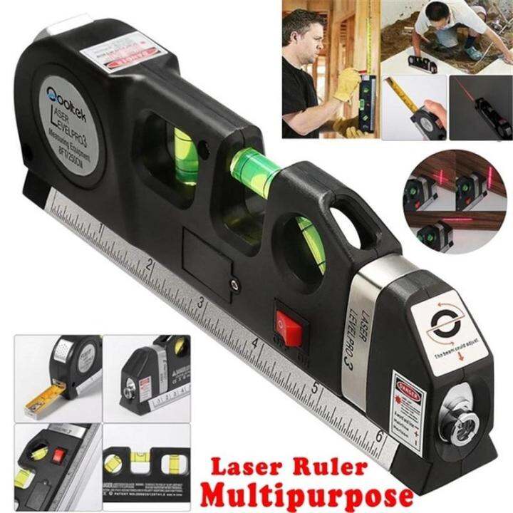 Multipurpose Laser Ruler Laser Level and Spirit Level Metric Rulers