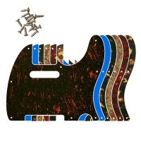 W12-44 Feiman อะไหล่กีต้าร์สำหรับเรามาตรฐาน8รูสกรู62ปีกีตาร์เทเลแคสเตอร์ Pickguard รอยขีดข่วนแผ้นแบบเปลวไฟ