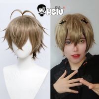 Alban Knox Cosplay Wig Vtuber NOCTYX Cosplay HSIU Gradient brown short hair+Free Wig Cap NEW Idol Cosplay Wig