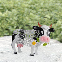 Solar Lights LED Lantern Cow Animal Design Garden Ornaments Indoor Home Bedroom Decoration Landscaping Lights