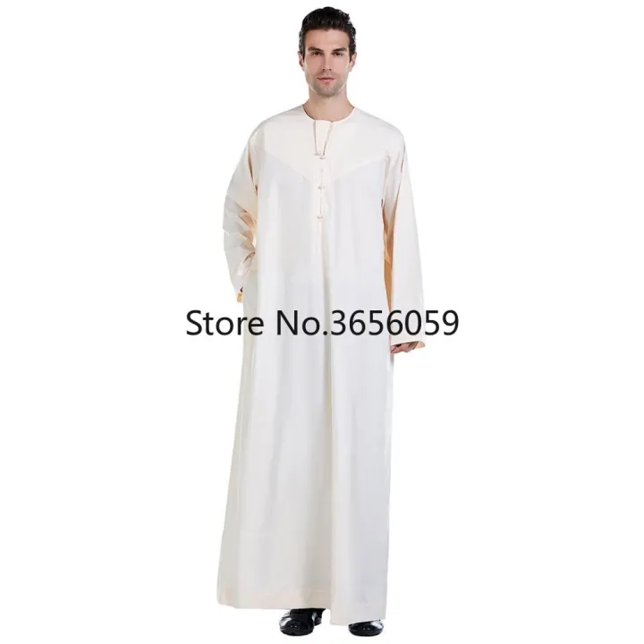 Arab Men's Thawb Thobe Galabeya Saudis Juah Muslim Islamic Clothing ...