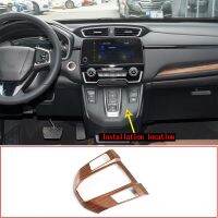 ABS Peach Wood Grain Car Interior For Honda CR-V 2017-2021 Dashboard Both Sides Air Vent Outlet Cover Trim Car Essories