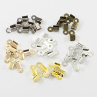 200 ชิ้น/ล็อต Cove Clasps ปลายสายไฟ String ริบบิ้นหนังคลิปเคล็ดลับพับลูกปัด CRIMP Connectors สำหรับเครื่องประดับ DIY ทำอุปกรณ์-GEIWH MALL