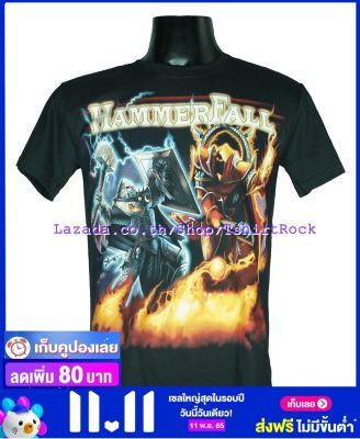 เสื้อวง HAMMERFALL เสื้อยืดวงดนตรีร็อค เมทัล เสื้อร็อค  HML1071 สินค้าในประเทศ