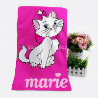 Lovely Marie Cat ผ้าเช็ดตัวเด็กเด็กเด็กดูดซับอะนิเมะว่ายน้ำผ้าเช็ดหน้าชายหาด Face Custom Meaty Washcloth