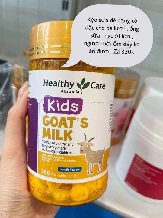 SỮA DÊ CÔ ĐẶC DẠNG VIÊN CỦA ÚC HEALTHY CARE KID GOAT MILK 300 VIÊN
