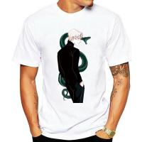 Draco Malfoy With Green Snake T Shirts Unisex Men Women Black T Shirt Artwork Print Tee Print Basic Novelty Top Tee XS-6XL