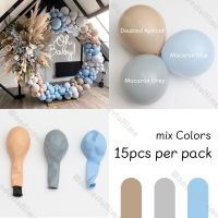 15pcs Mix Color Latex Wedding Balloons Metal Doubled Stuffed Matte Retro Boho Baby Shower Balloon Birthday Decoration Air Globos Balloons