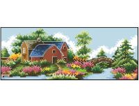 Embroidery Package Cross Stitch Kits Unopen New Luxurious Spring Scenery DIY Handicraft Embroidery Kit Free shipping