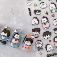 [COD] Ferrite three-dimensional new technology thin and tough nail stickers transparent back glue cartoon cute manicure series