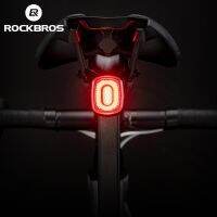 ROCKBROS ไฟปลายจักรยาน MTB เบรครถยนต์อัจฉริยะ USB Reable ไฟจักรยาน IPX6 LED จักรยาน Q4เครื่องประดับ