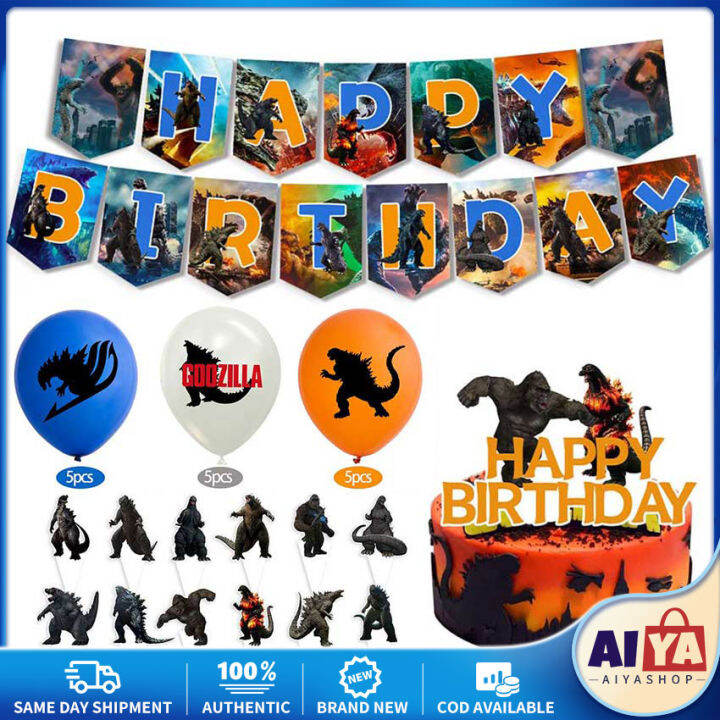 ★Same Day Shipping★ Godzillas Party Set Birthday Theme Decoration ...