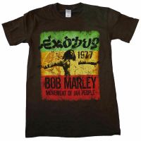 Mens Large T-shirt Bob Marley Movement Official Mens Brown Tshirt Classic Cotton Men Tee Shirts Plus Size 4XL/5XL/6XL