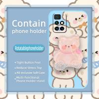 Rotatable stand Simplicity Phone Case For Xiaomi Redmi10/Note11 4G China/10Prime quicksand dustproof Glitter cute