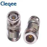 Cleqee 1PC BNC Male Plug to N Type Female Jack RF Coax Connector Antenna Radio Adapter Straight Type C20070