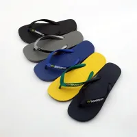 Summer Havana pure color series three men slippers HAVAIANAS waterline color rubber non-slip men over