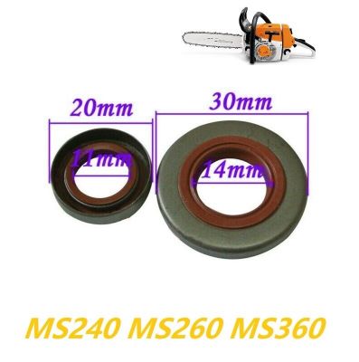 ชุดซีลน้ำมัน2ชิ้นสำหรับ MS240 STIHL 024 MS260 MS261 Pro 026 MS360 036 034 MS340 MS460อุปกรณ์เสริมเลื่อย